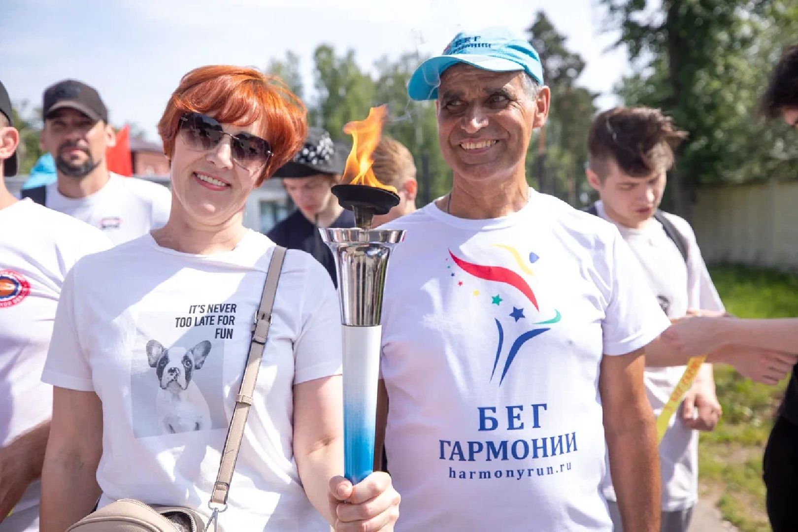 Спорт, эстафета, бег гармонии, акция, факел, Орехово-Зуево