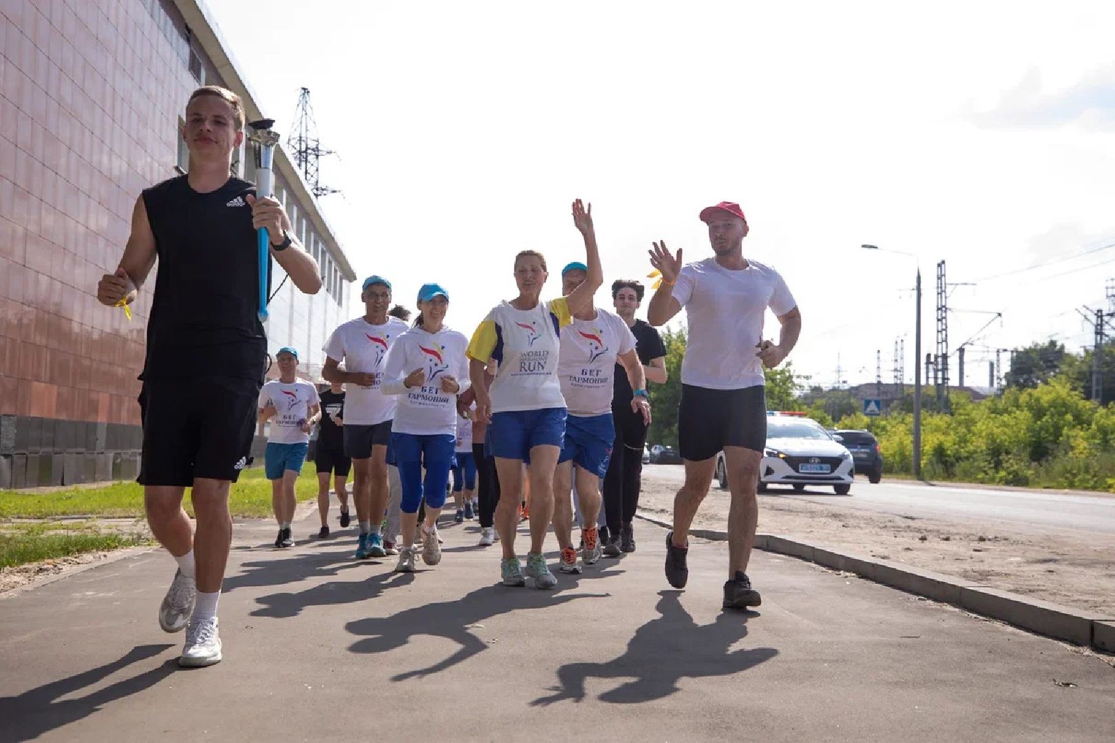 Спорт, эстафета, бег гармонии, акция, факел, Орехово-Зуево