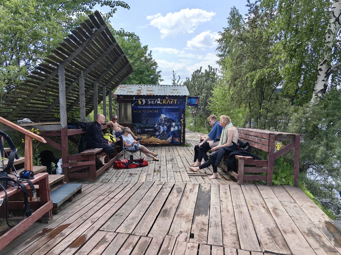 Дайвинг, погружение, вода, карьер