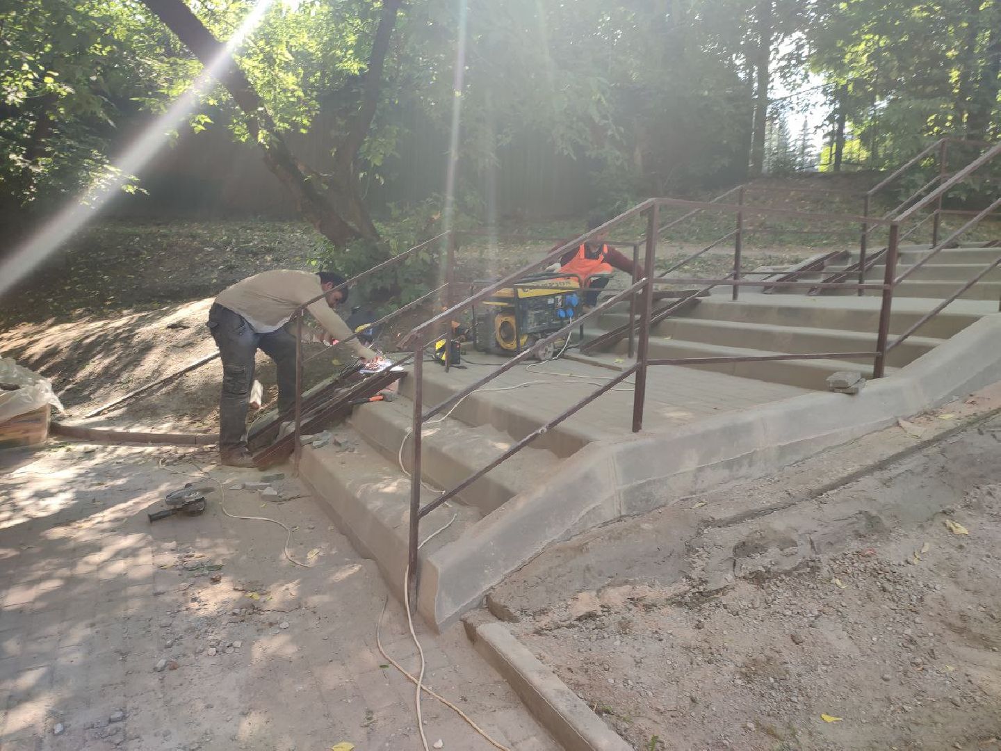 Мытищи, ремонт входных групп, лестница, детский сад