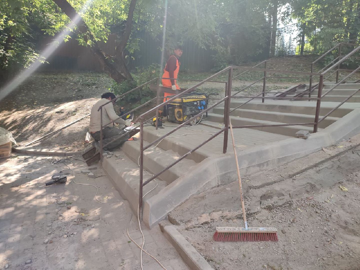 Мытищи, ремонт входных групп, лестница, детский сад