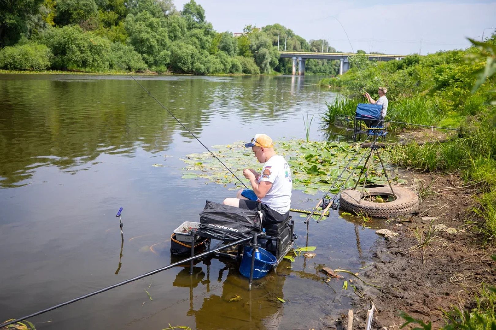 Спорт, рыбная ловля, рыбалка, Подмосковный берег, Орехово-Зуево