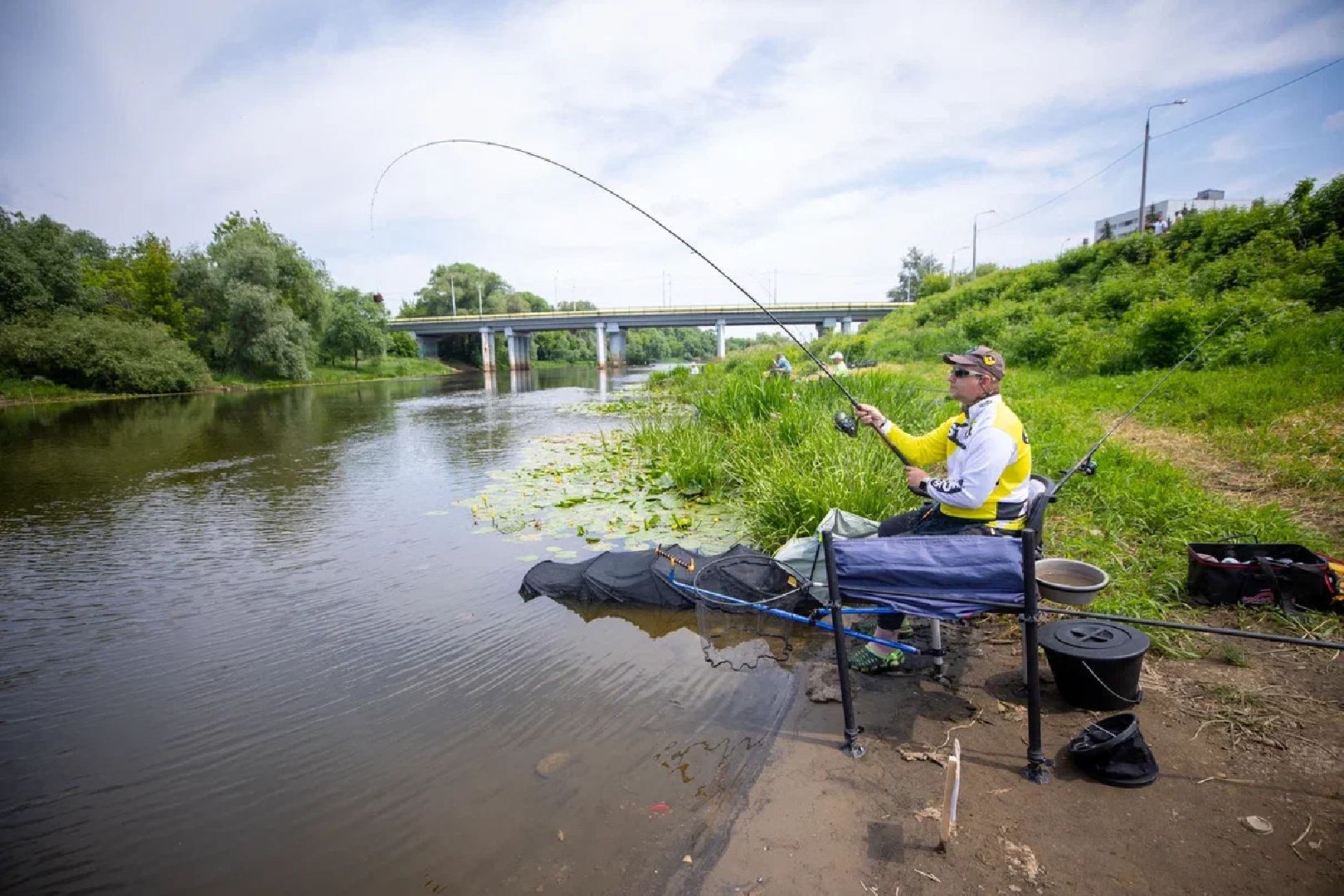 Спорт, рыбная ловля, рыбалка, Подмосковный берег, Орехово-Зуево