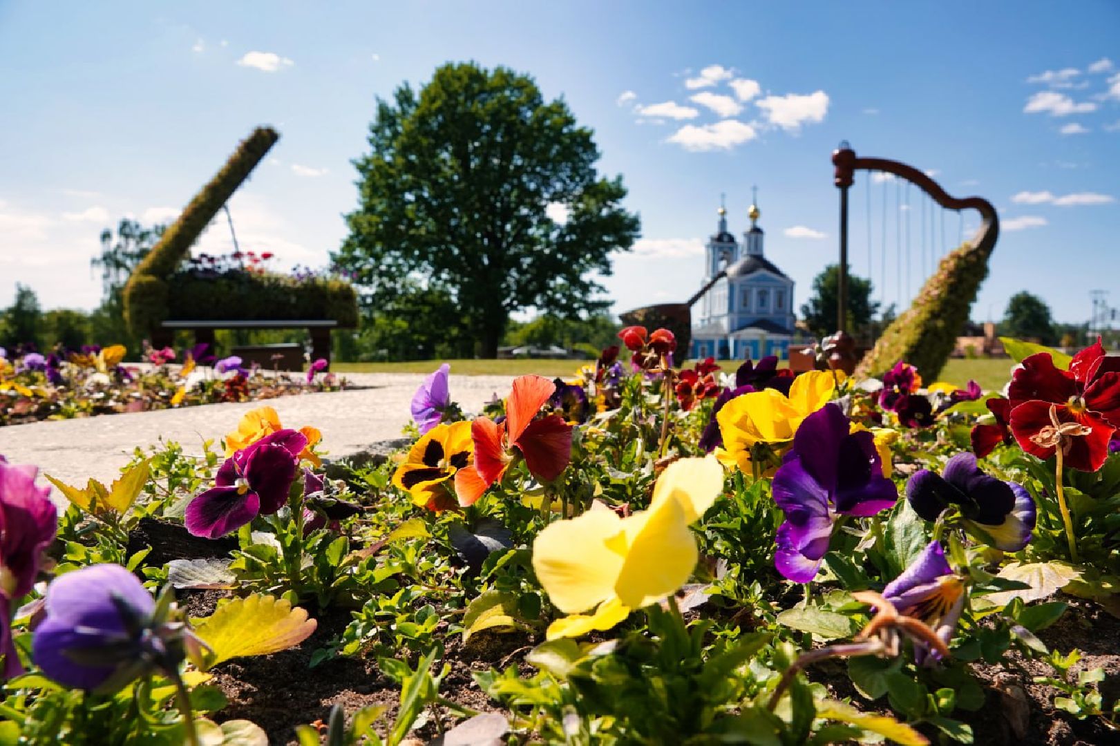 Сергиево-Посадский городской округ, Сергиев Посад, Благоустройство, Цветы, Музыка, Красота, Лето, Лето в Подмосковье