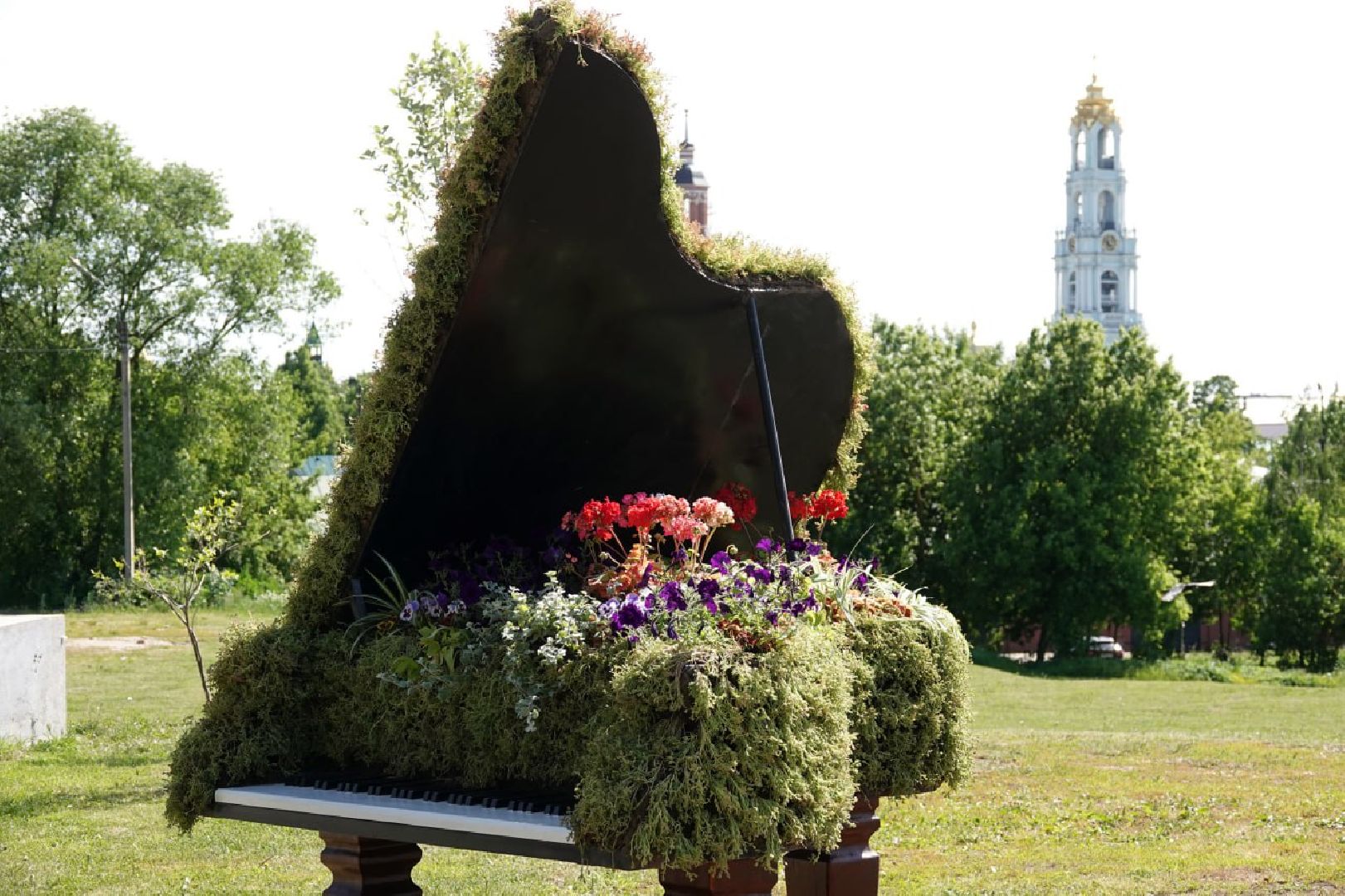 Сергиево-Посадский городской округ, Сергиев Посад, Благоустройство, Цветы, Музыка, Красота, Лето, Лето в Подмосковье
