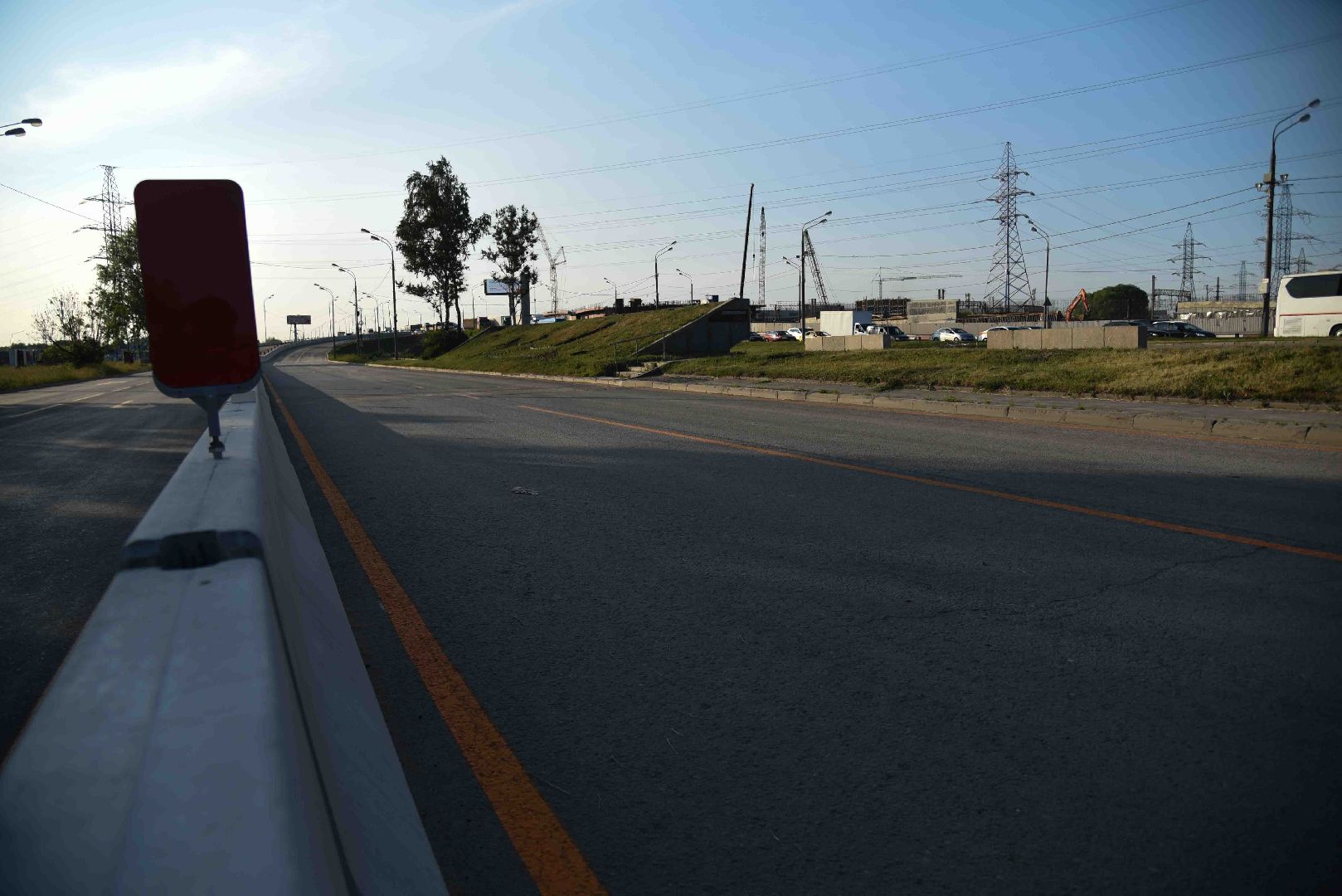 Химки, дорога, строительство, разметка