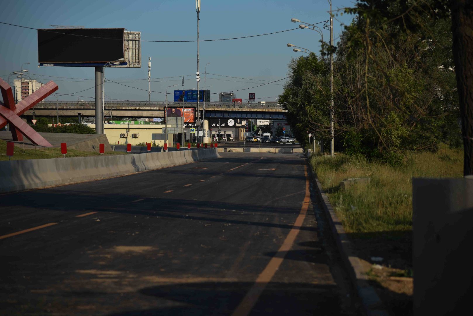 Химки, дорога, строительство, разметка