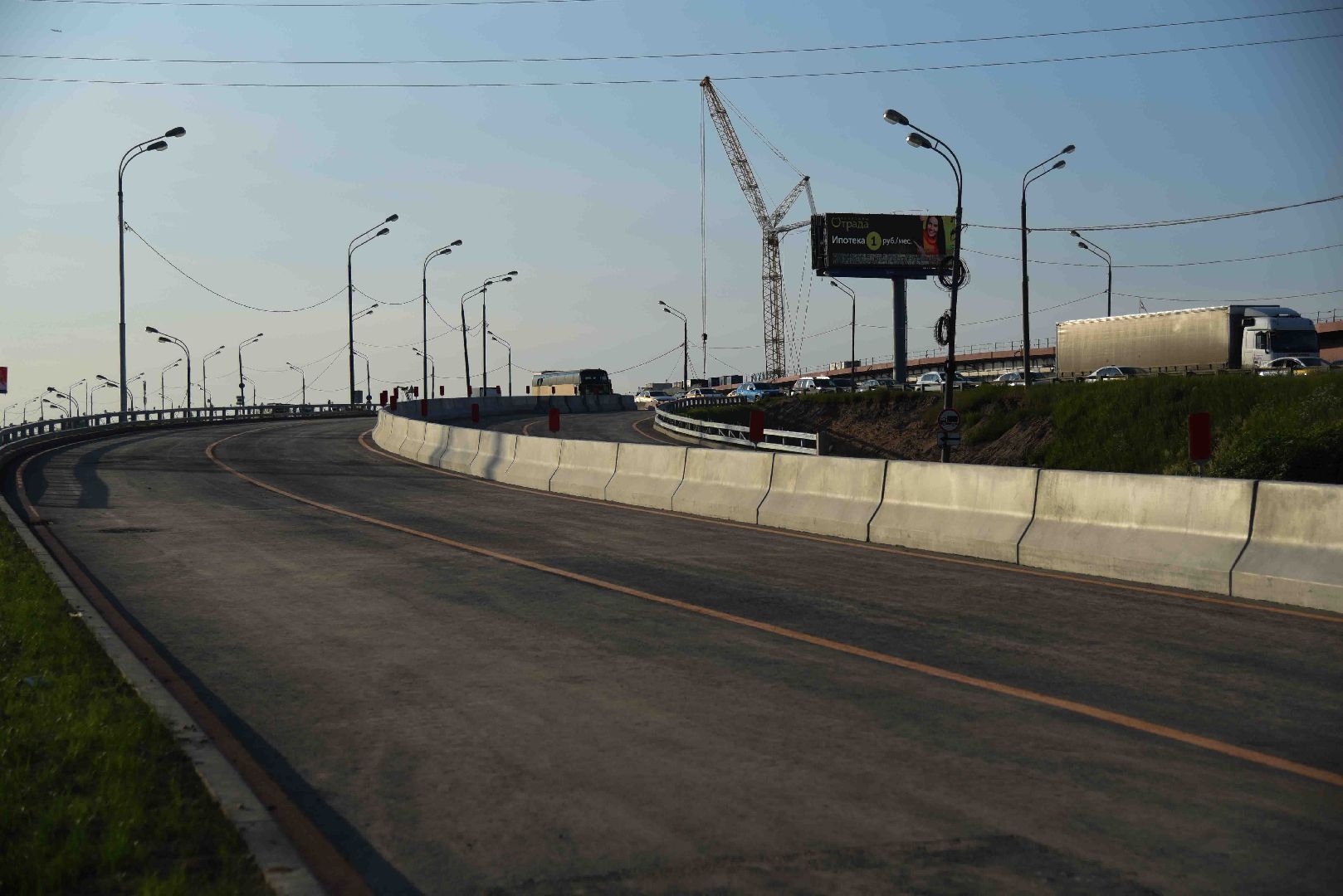 Химки, дорога, строительство, разметка