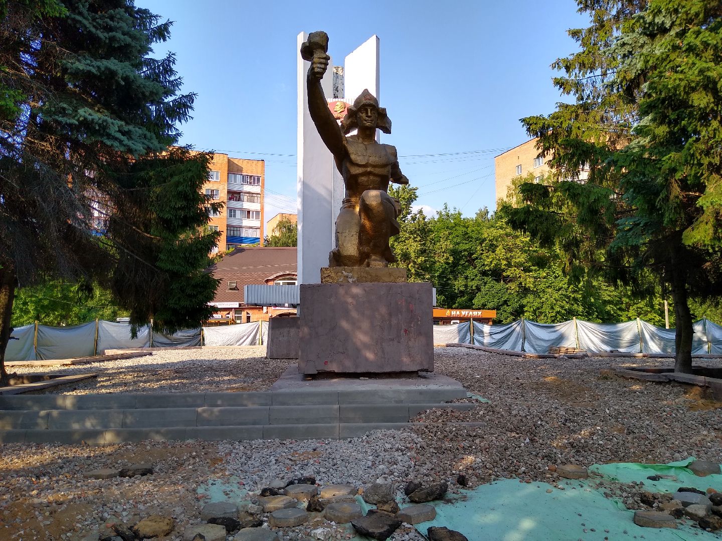 Раменское, благоустройство, обновление мемориального комплекса в микрорайоне Холодово