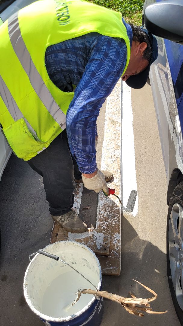 жкх; благоустройство; разметка; видное