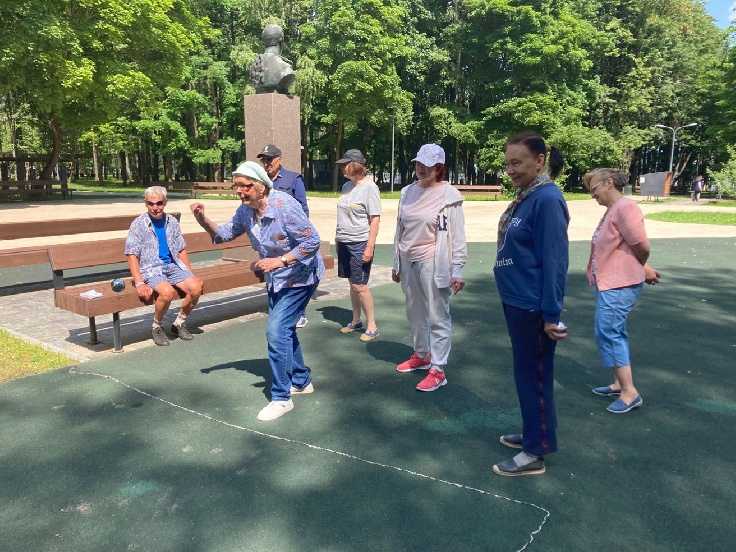 Солнечногорск, парк, активное долголетие, игра, петанк