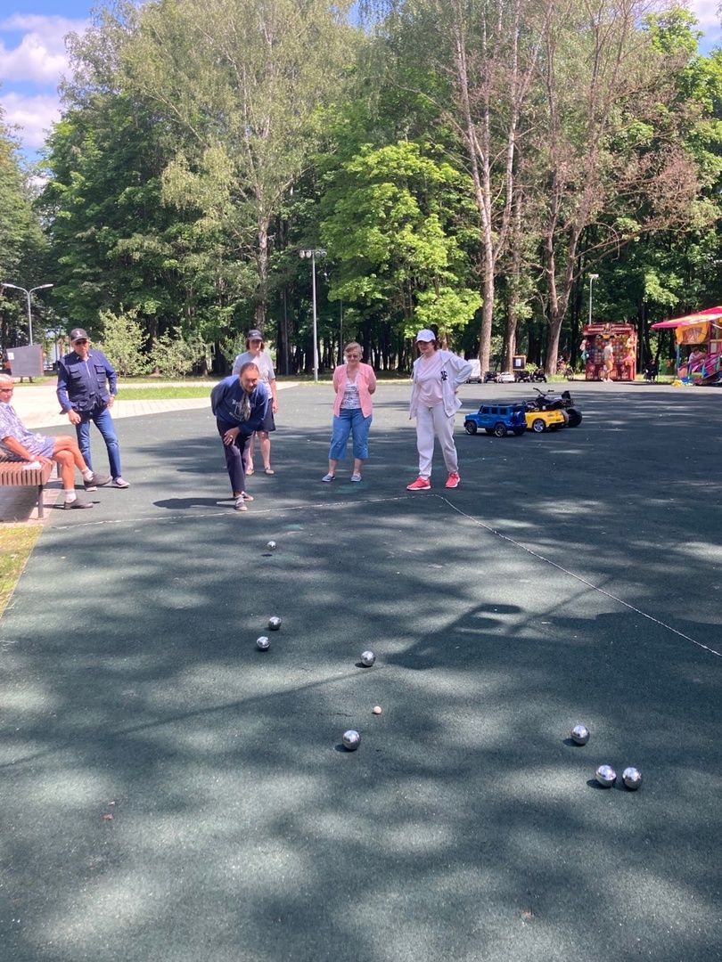 Солнечногорск, парк, активное долголетие, игра, петанк