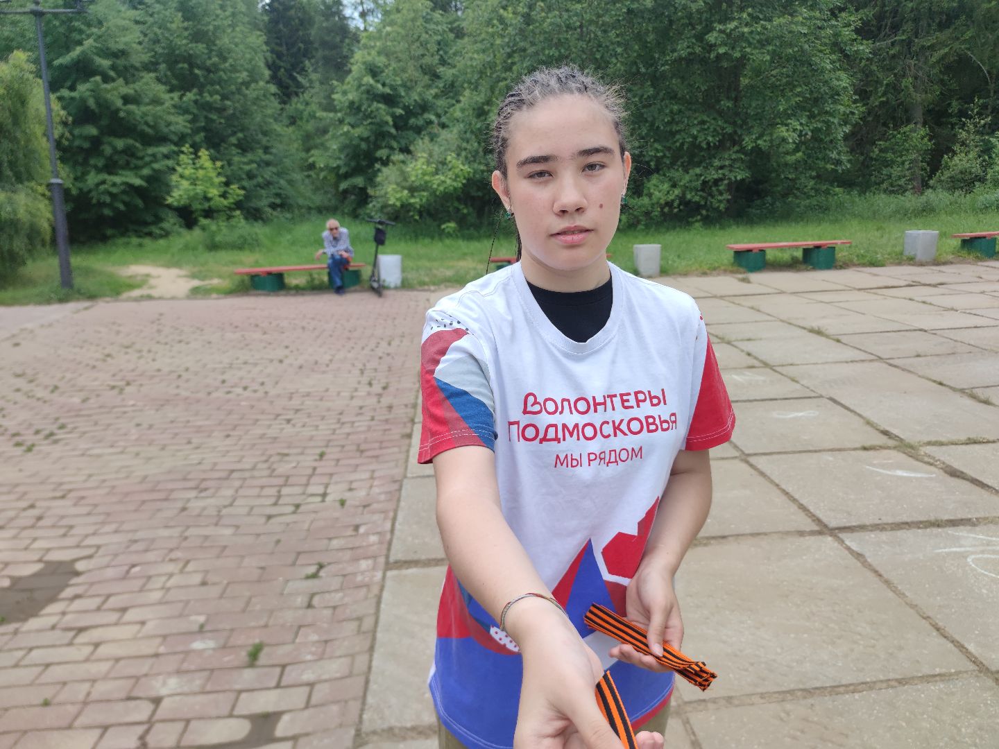 Волонтеры Подмосковья, Дубна, митинг, дети, георгиевская лента