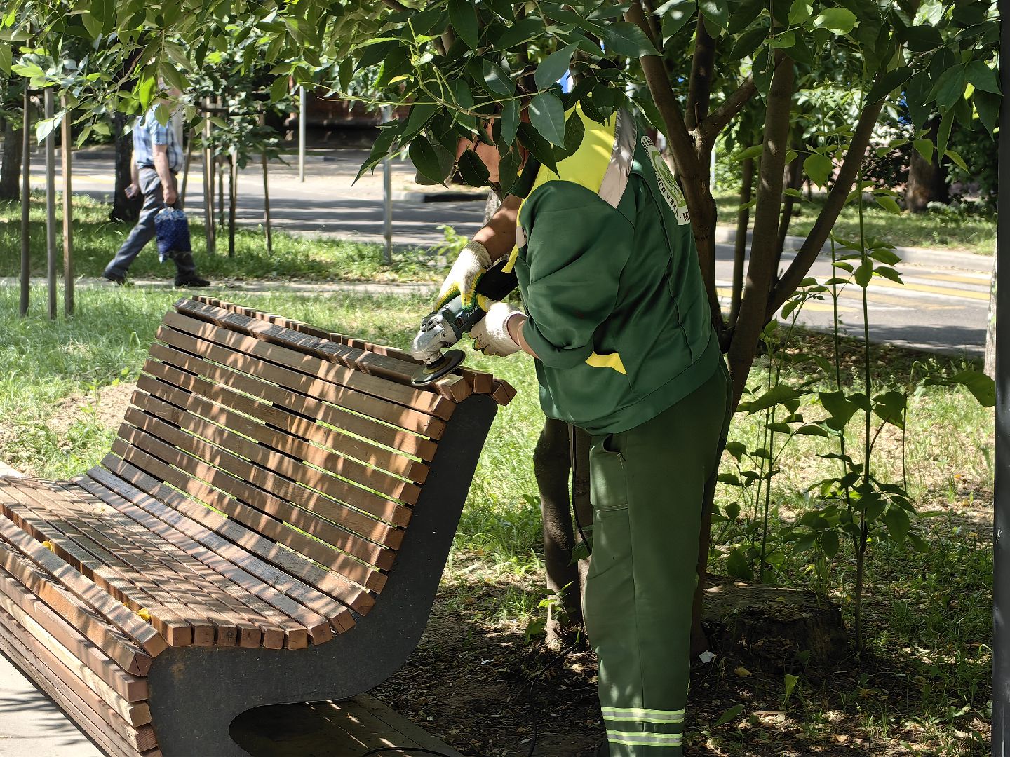 Лавочки, покраска, скамейка, шлифовка