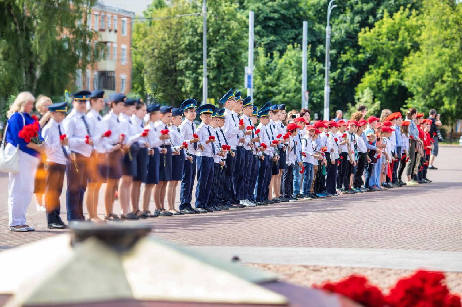 Подольск, мемориал, День памяти и скорби, возложение