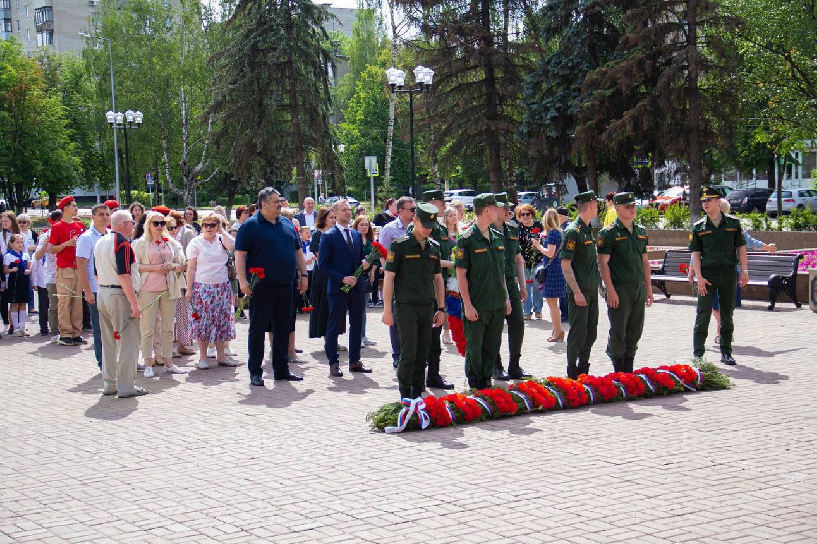Подольск, мемориал, День памяти и скорби, возложение