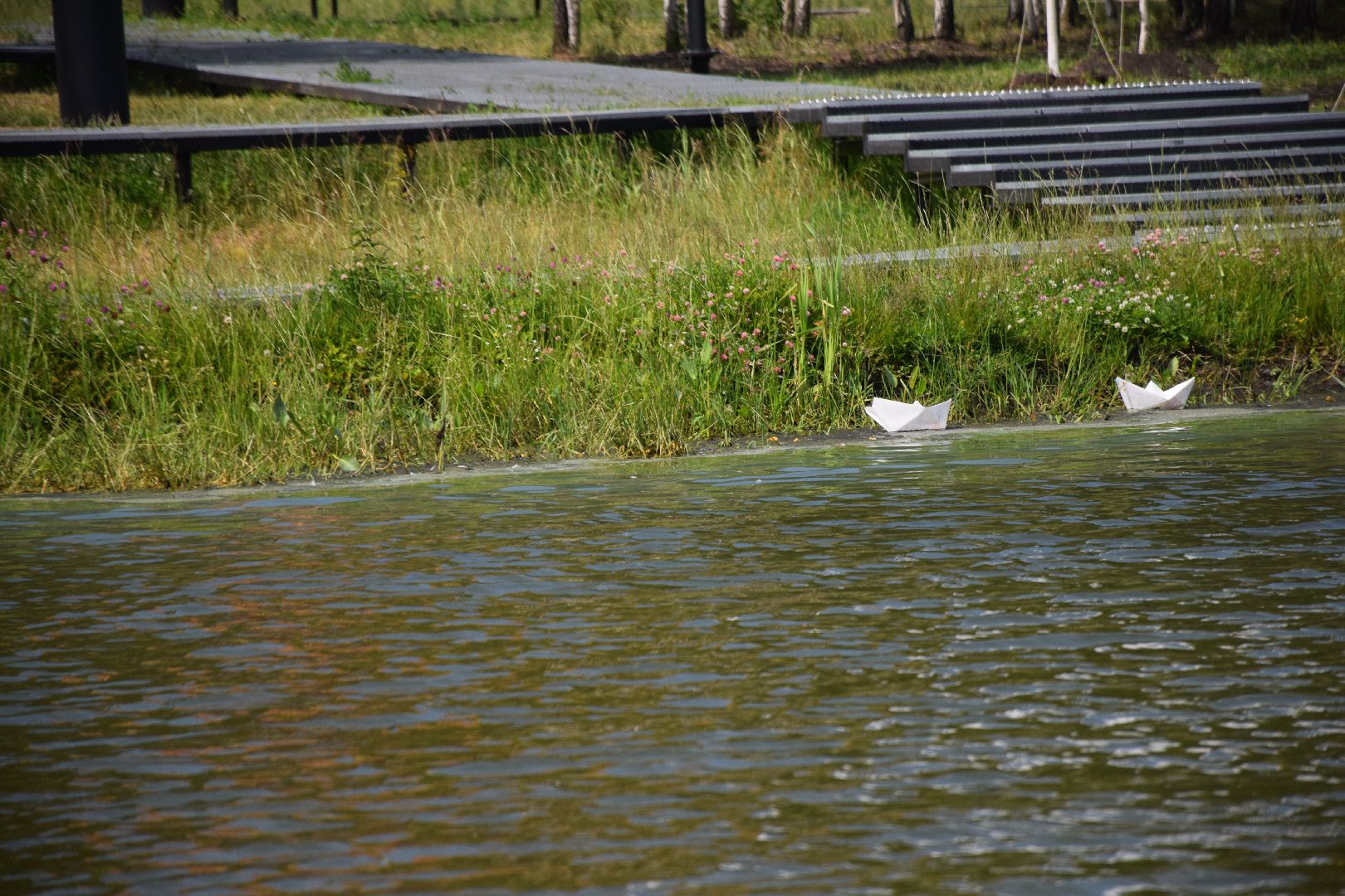 Электрогорск, городской округ Павловский Посад, благоустройство, строительство, отдых, озеро, набережная, люди
