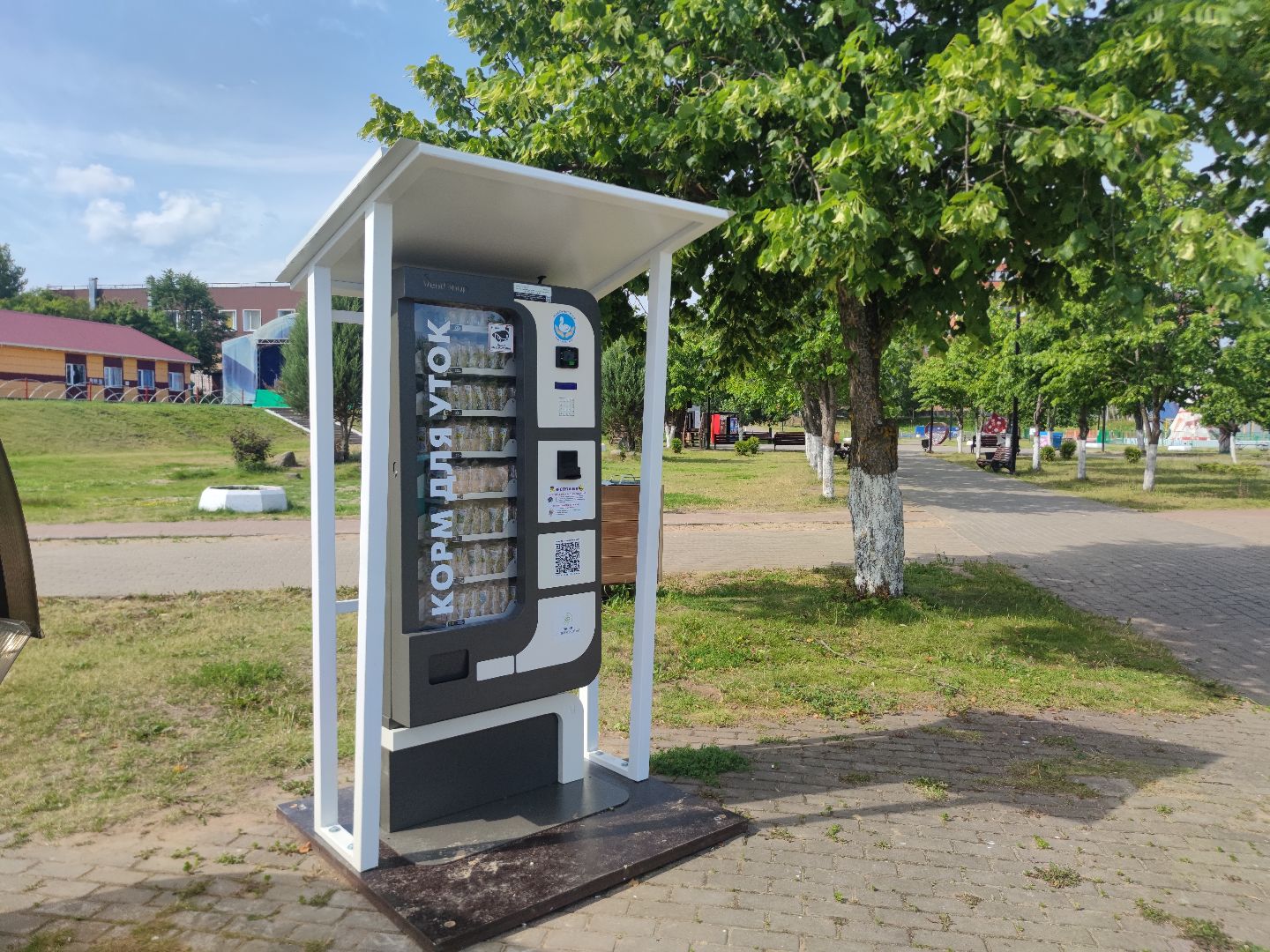 Экология, корм для уток, автомат, Дубна