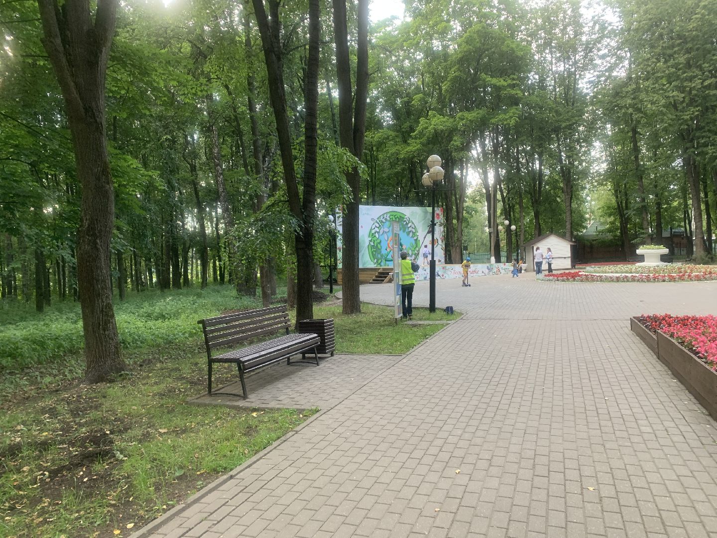 Парки, благоустройство, лето в подмосковье,Городской парк