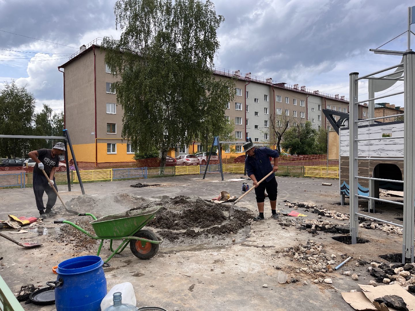 Шаховская, детские площадки, дети, двор