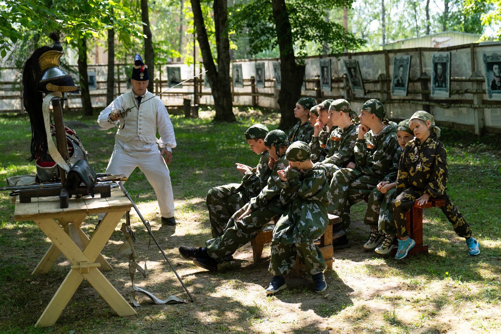 Можайск, Можайский городской округ, дети, военно-исторические сборы, Бородино - 2023, патриотическое воспитание, Бородинское поле, лето