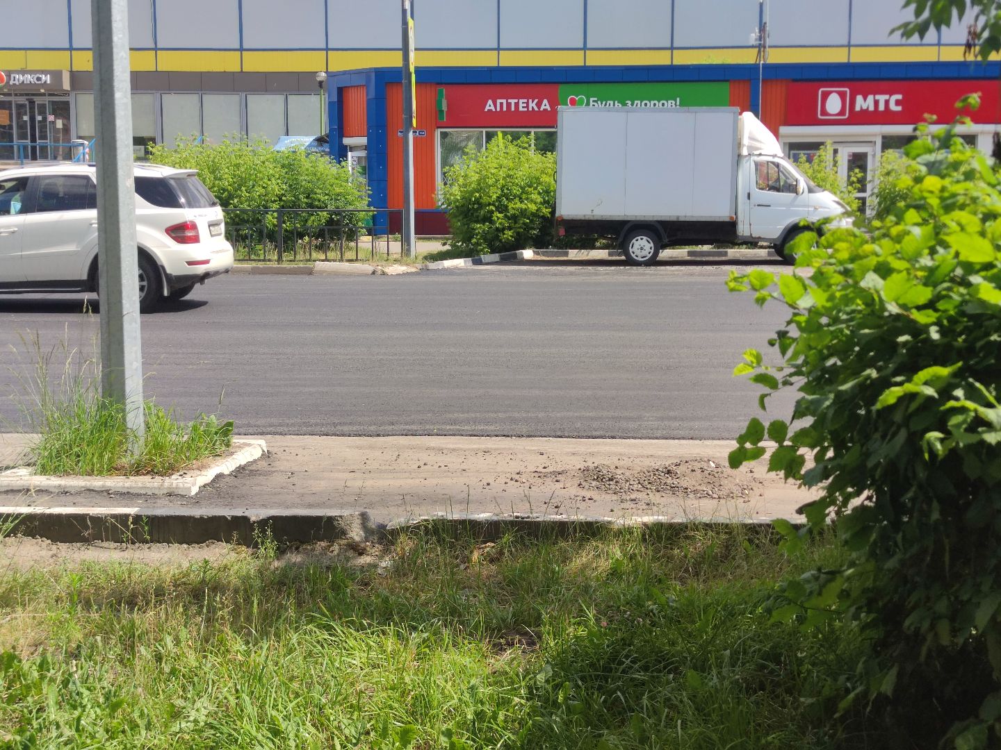 Новый асфальт, дорога, Дубна