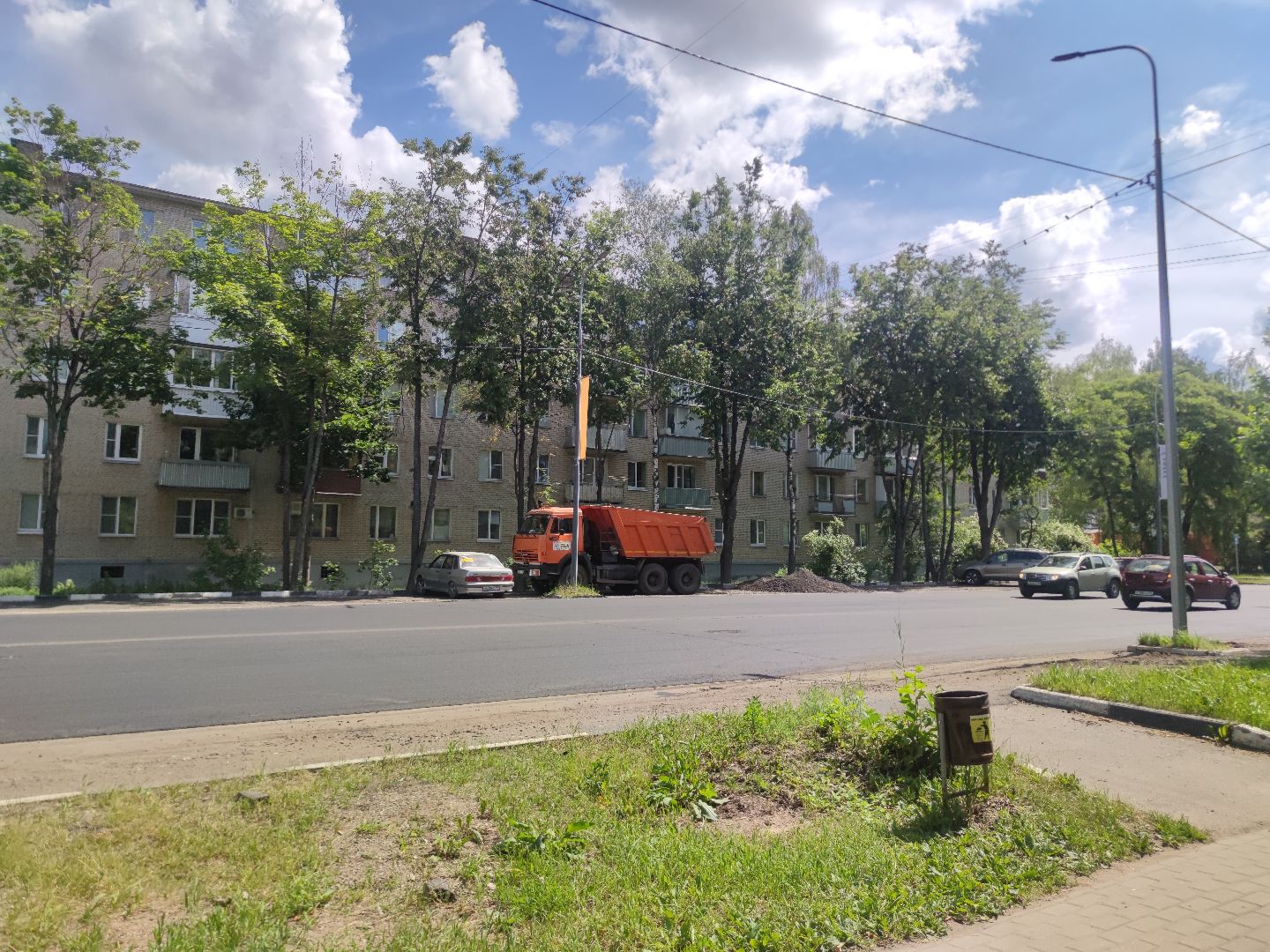 Новый асфальт, дорога, Дубна