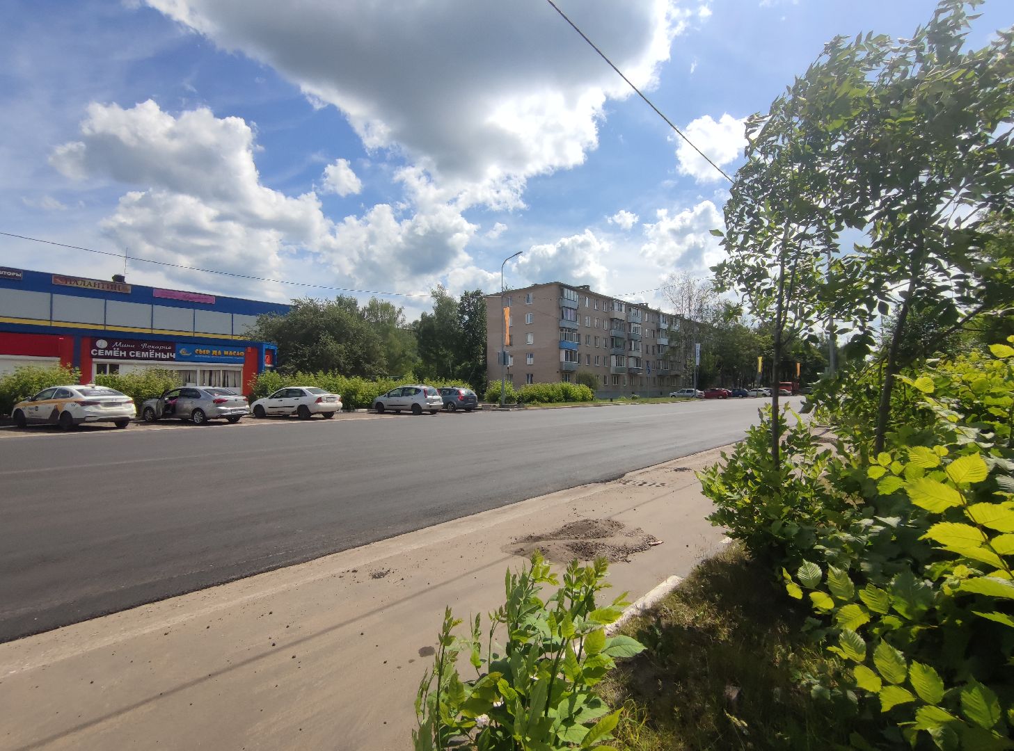 Новый асфальт, дорога, Дубна