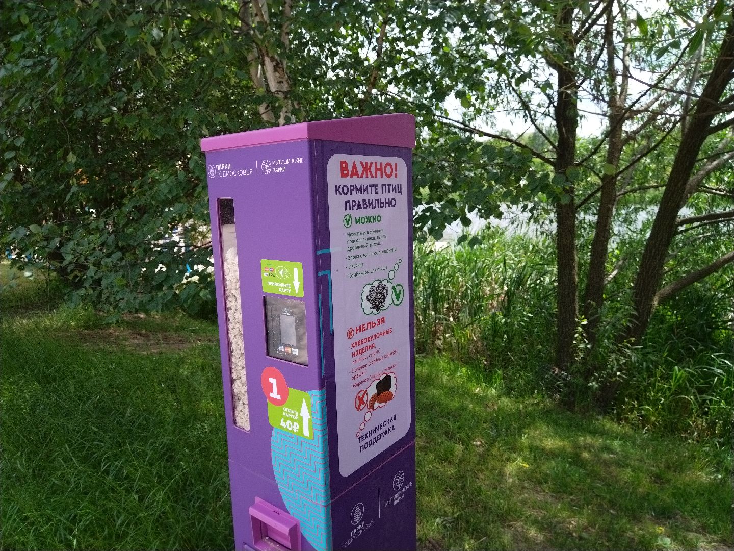 Мытищи, Автомат для кормления уток, Парк