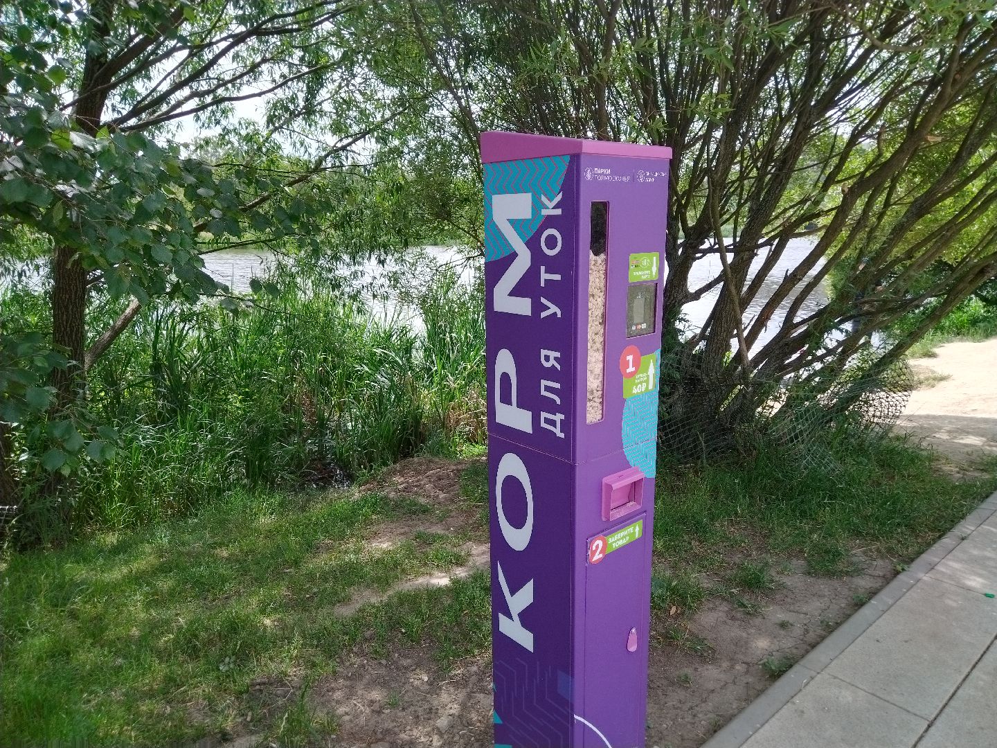 Мытищи, Автомат для кормления уток, Парк