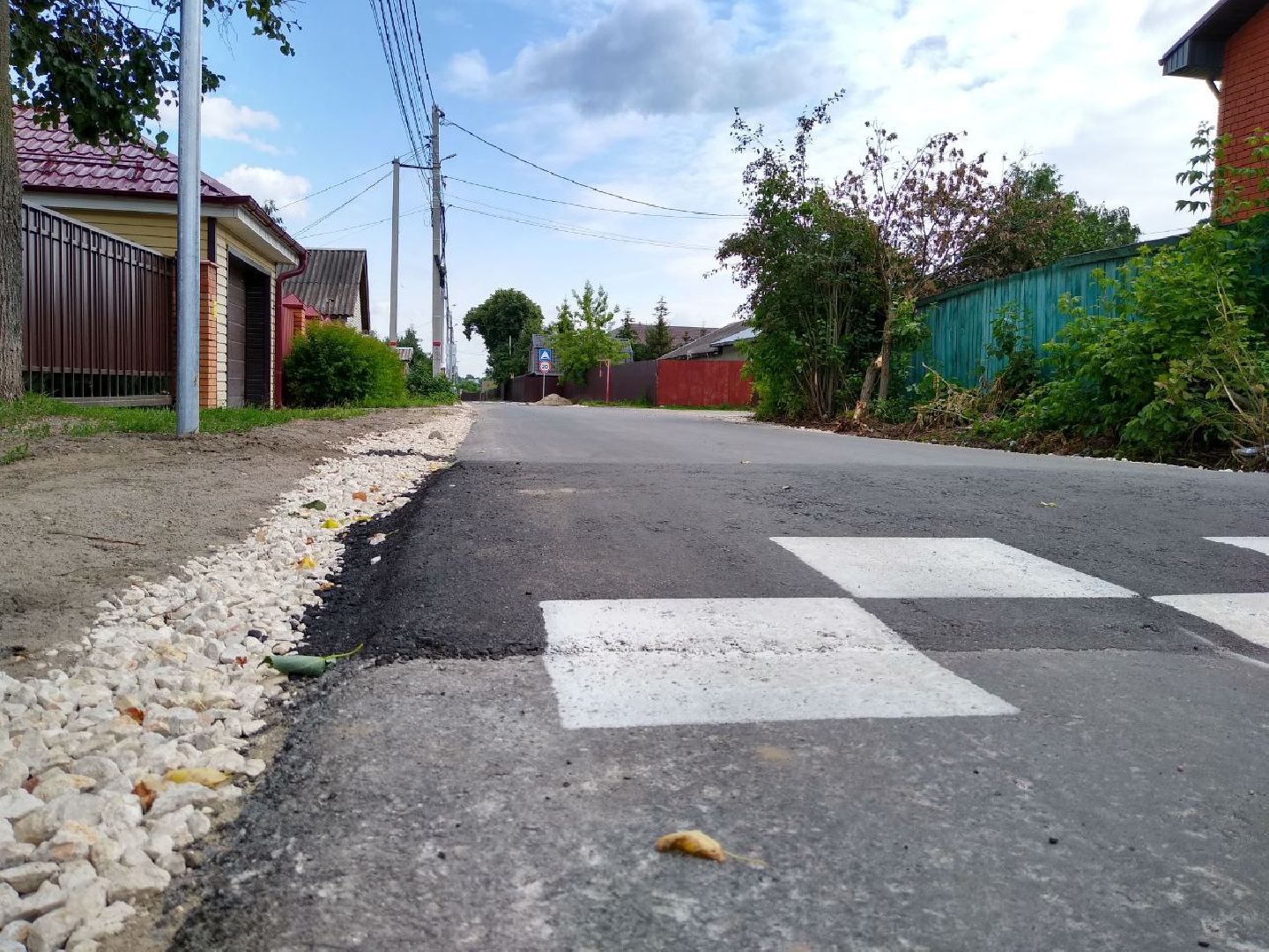 Раменское, дороги, в деревне Сафоново отремонтирована дорога