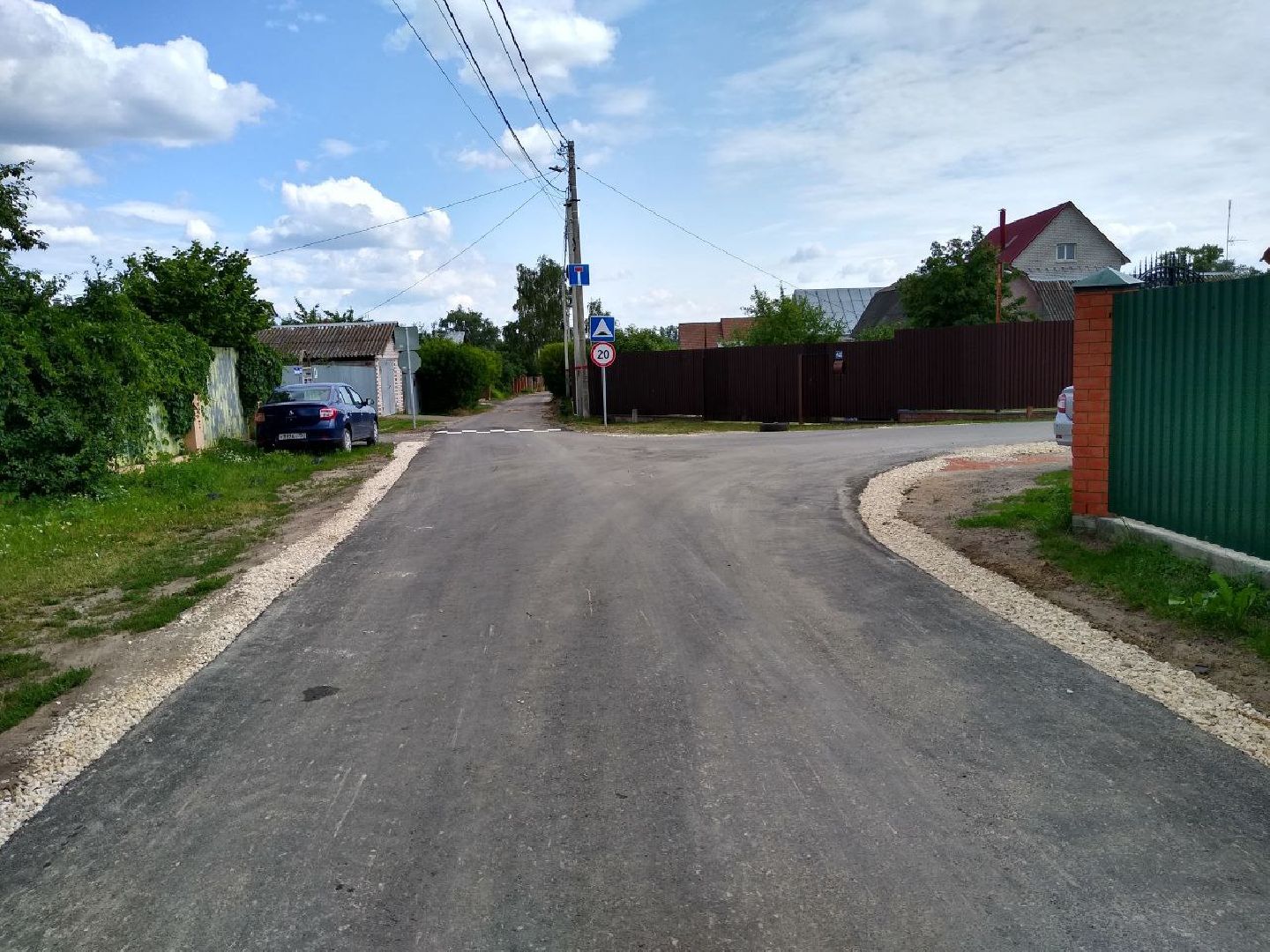 Раменское, дороги, в деревне Сафоново отремонтирована дорога