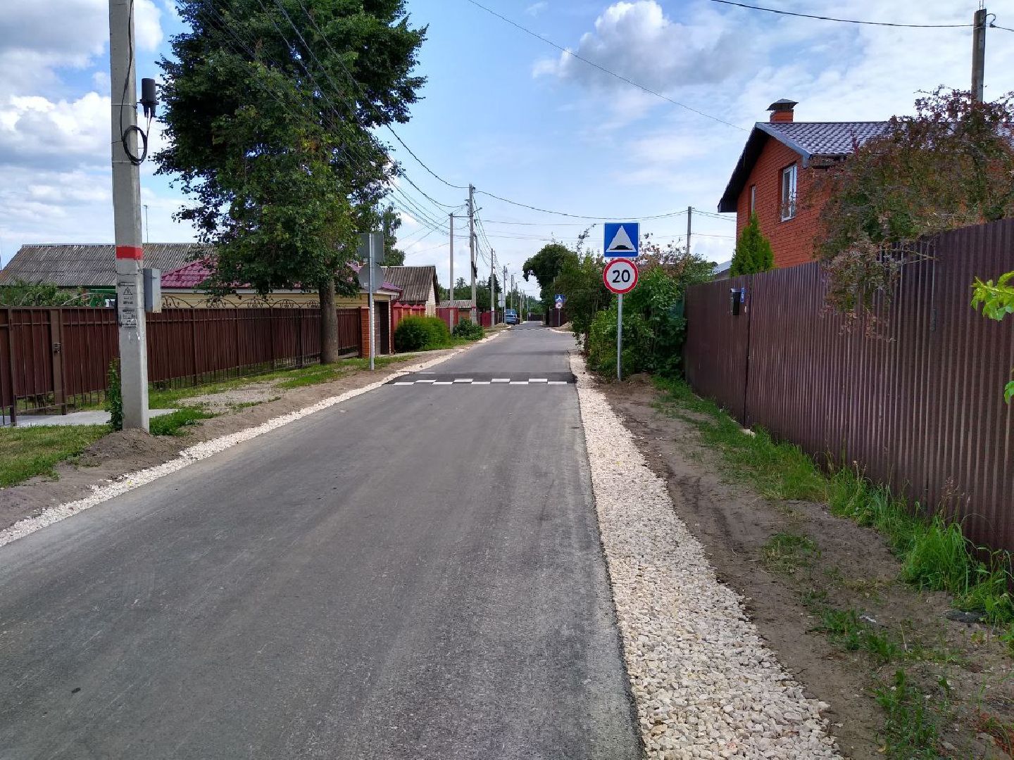 Раменское, дороги, в деревне Сафоново отремонтирована дорога