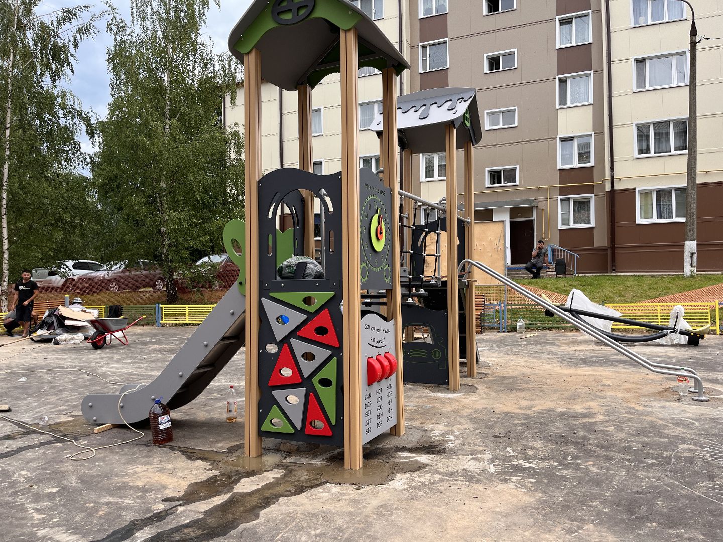 Шаховская, детская площадка, дети, строительство, благоустройство