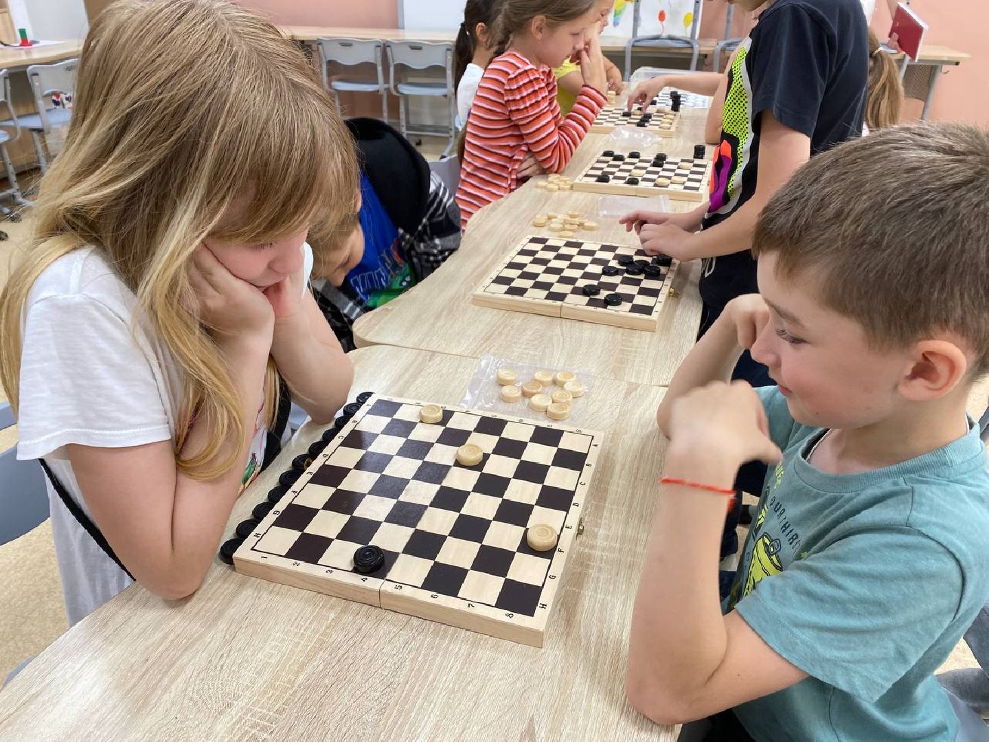 Чехов, ветераны, школа, шашки, турнир, пришкольный лагерь