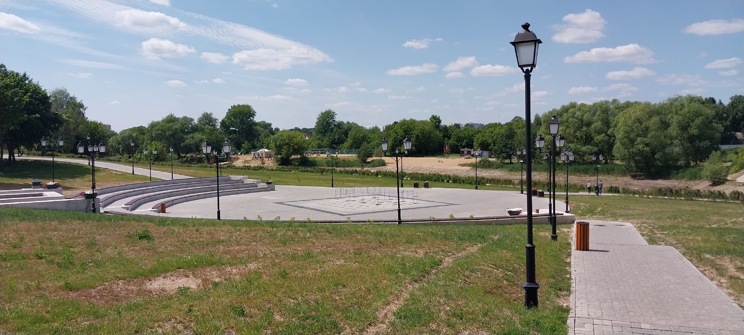 Коломна, фонтаны, набережная