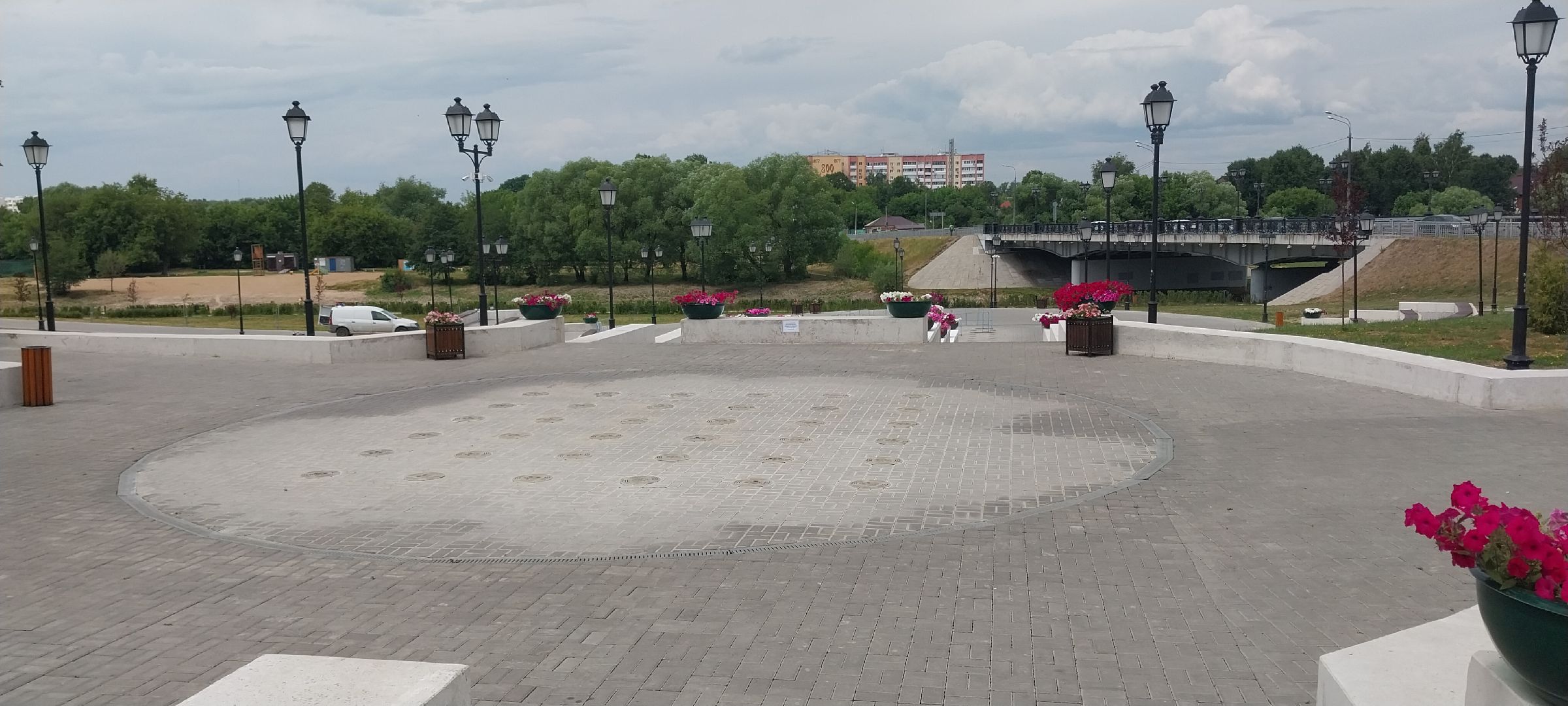 Коломна, фонтаны, набережная