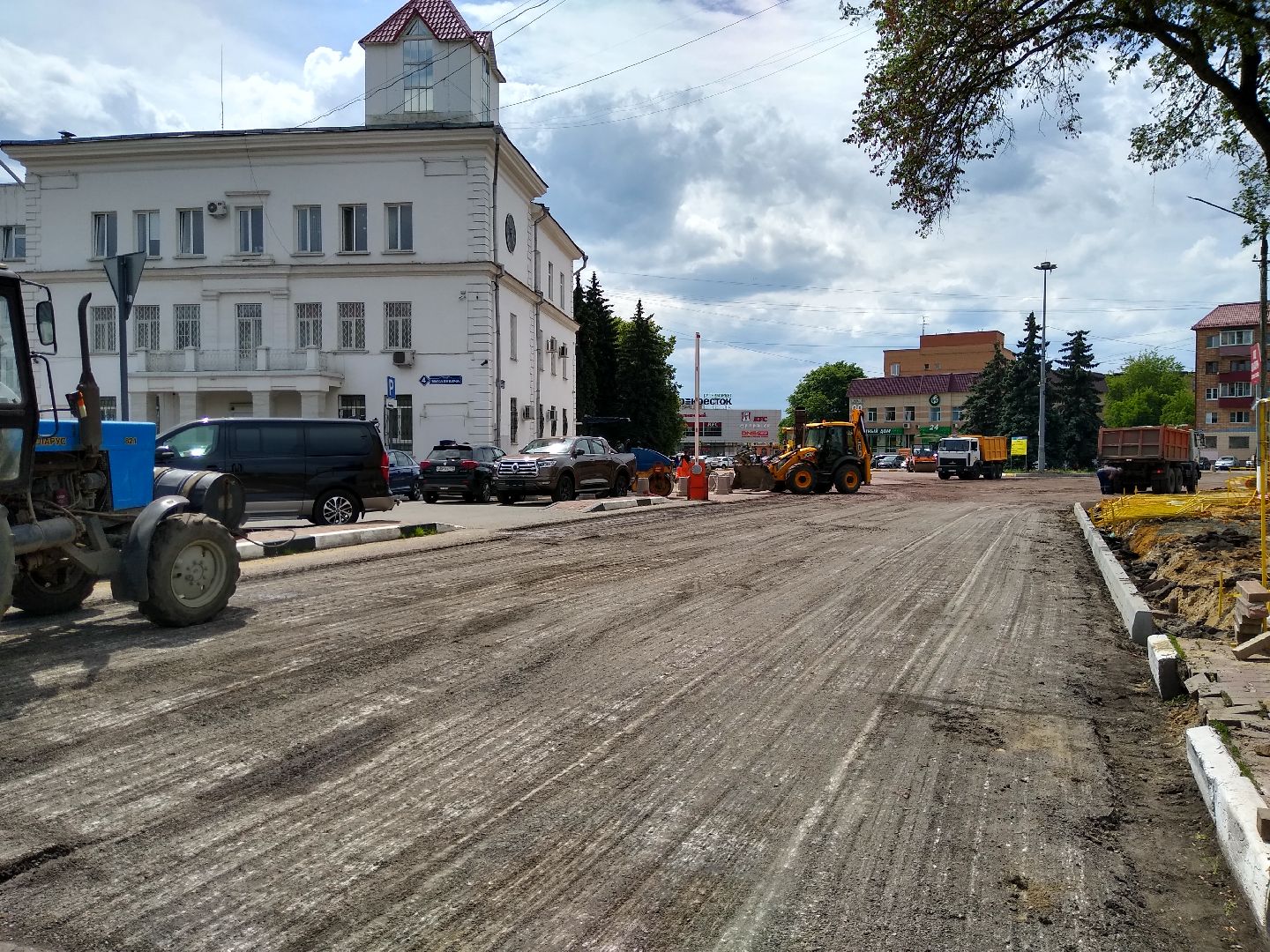 Раменское, дороги, ремонтные работы на Комсомольской площади
