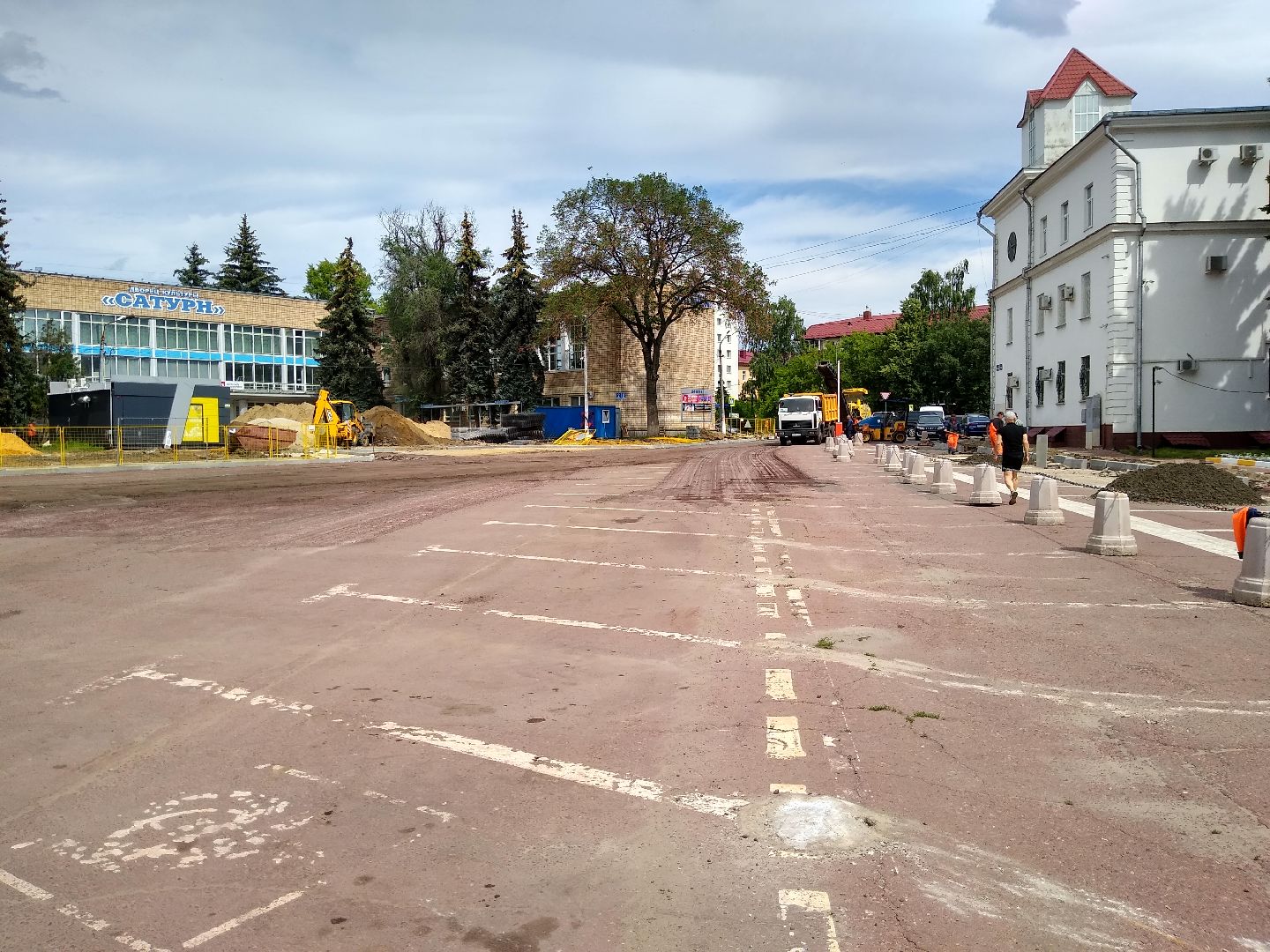 Раменское, дороги, ремонтные работы на Комсомольской площади