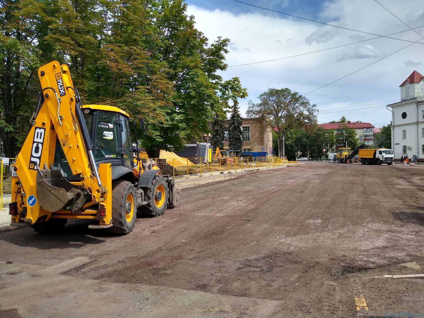 Раменское, дороги, ремонтные работы на Комсомольской площади