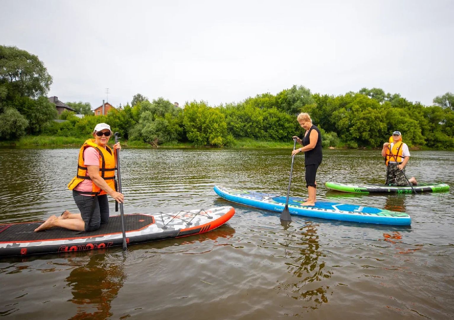 Активное долголетие, губернатор, сапсерфинг, сапборды, спорт, отдых, Орехово-Зуево, Клязьма