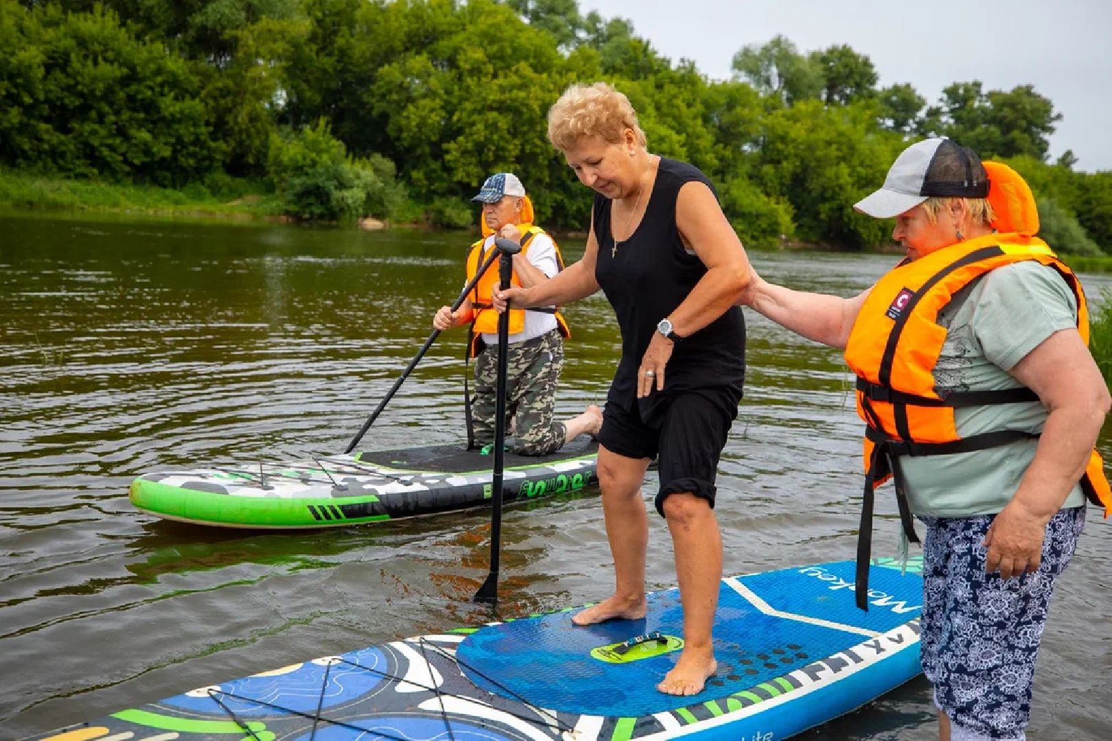 Активное долголетие, губернатор, сапсерфинг, сапборды, спорт, отдых, Орехово-Зуево, Клязьма