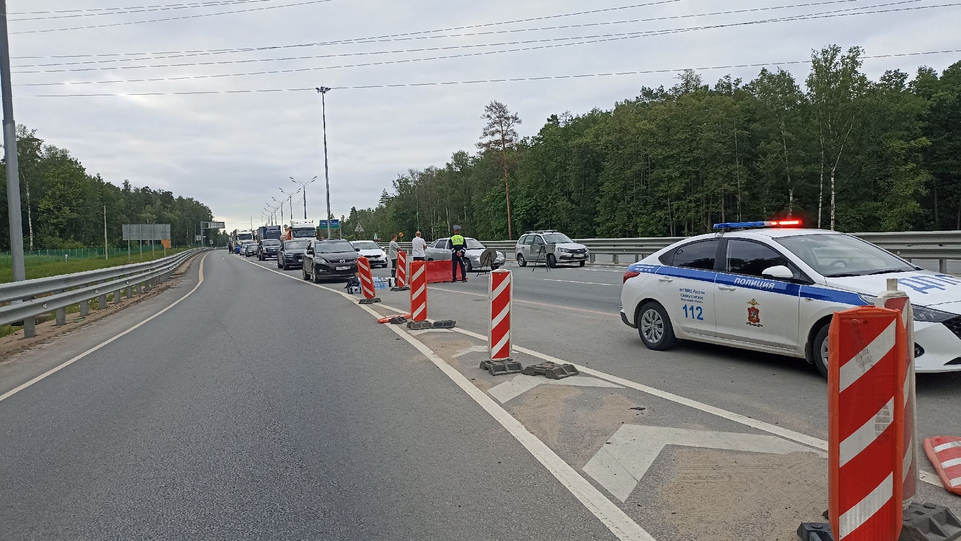 Серпухов, Подмосковье, пробка, трасса М-2, Симферопольское шоссе