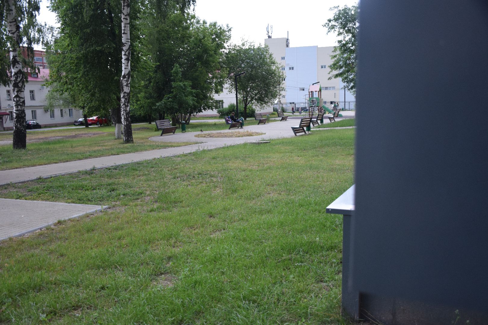 Павловский Посад, городской округ Павловский Посад, благоустройство, трава, покос, люди, город