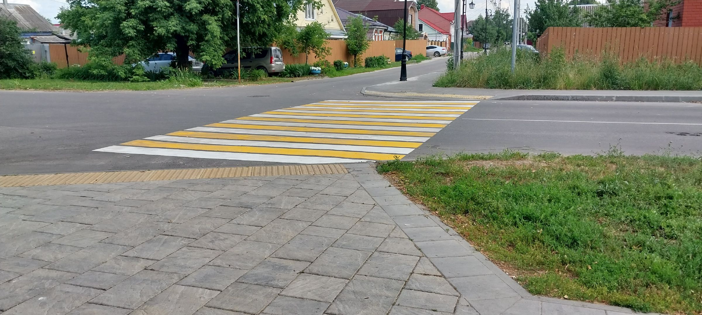 Коломна, пешеходный переход, разметка