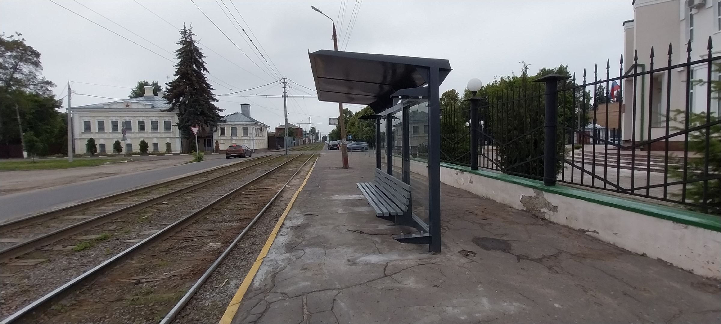 Коломна, остановка, пассажирский павильон