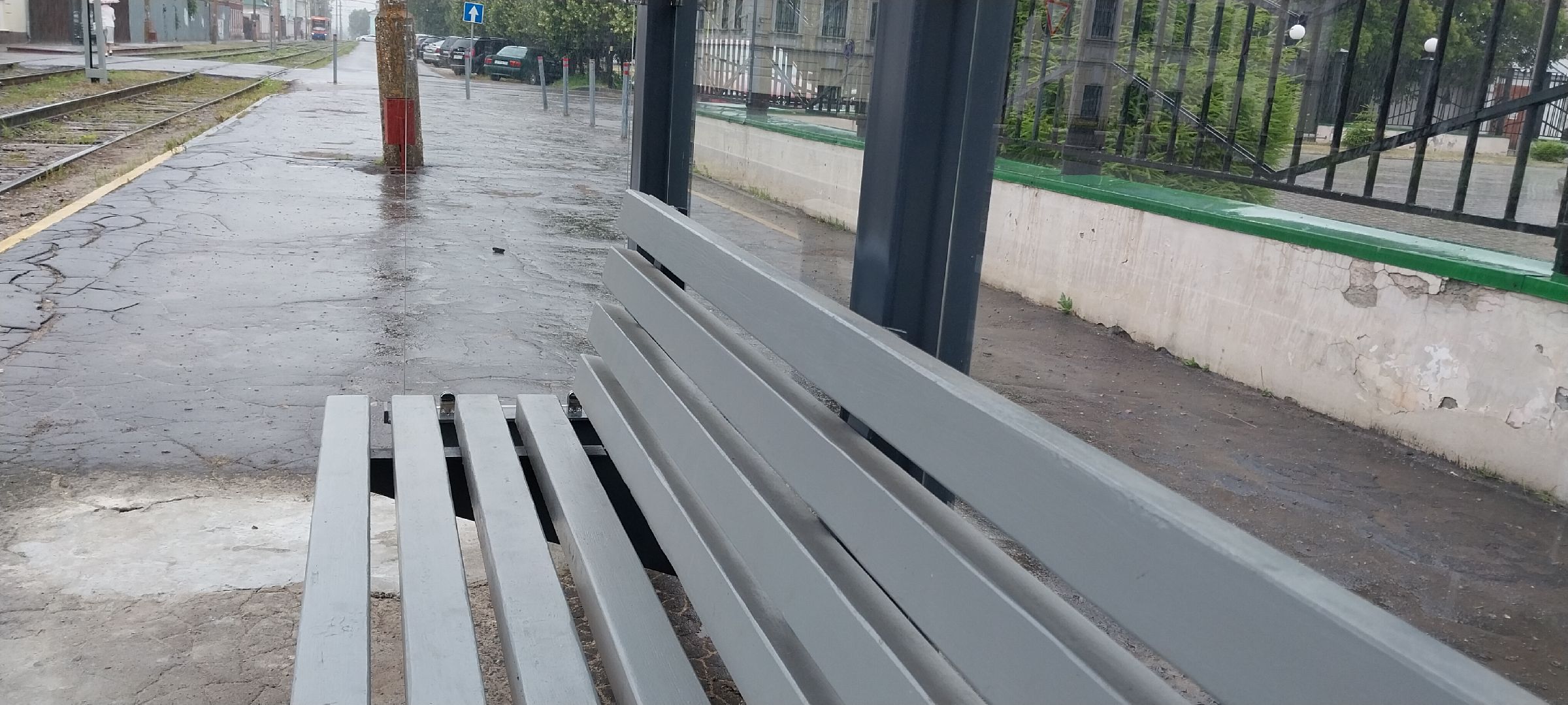 Коломна, остановка, пассажирский павильон