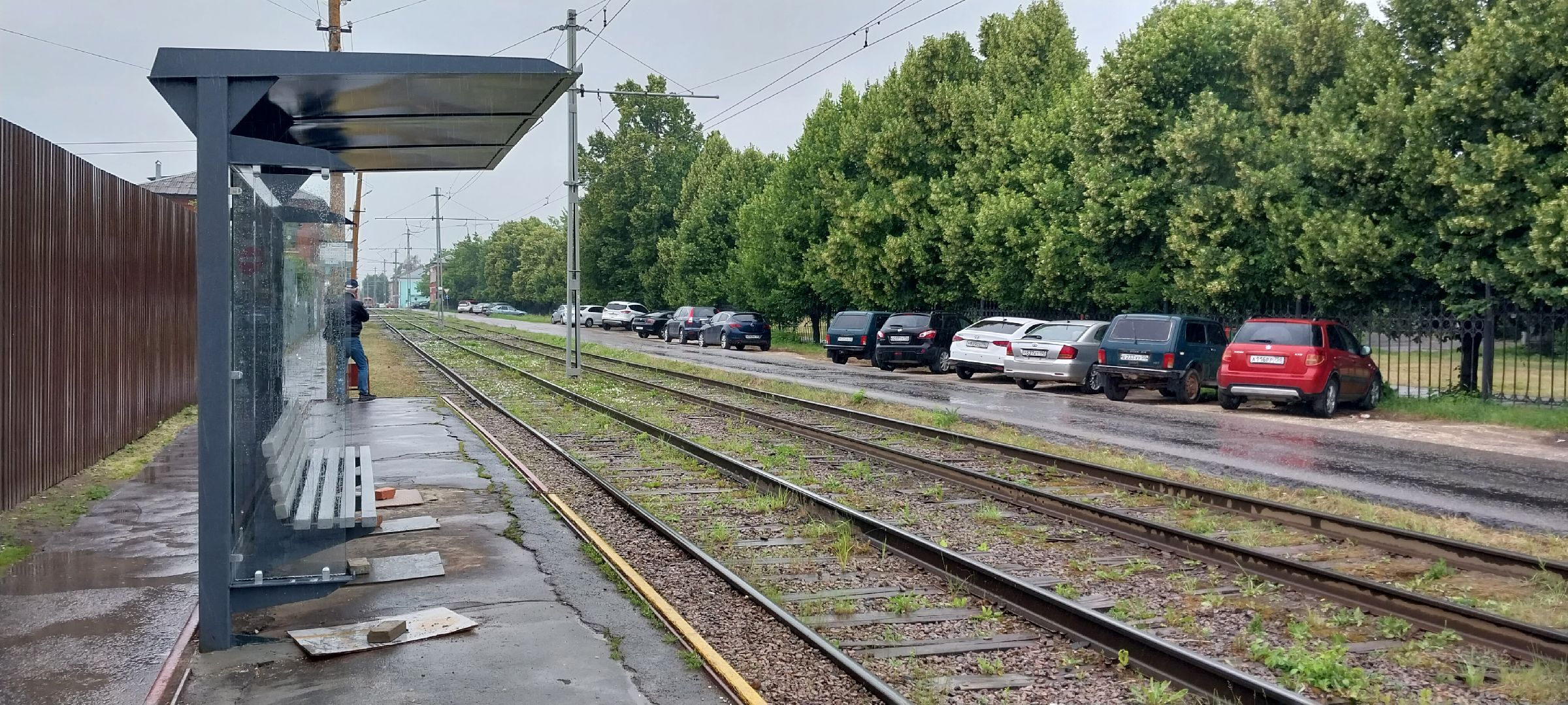 Коломна, остановка, пассажирский павильон