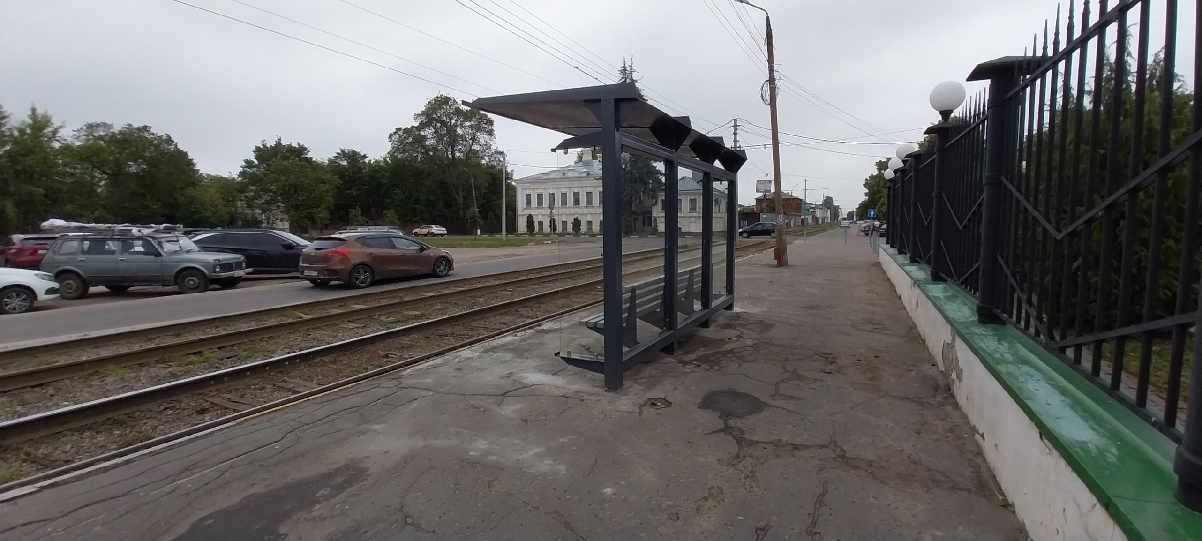 Коломна, остановка, пассажирский павильон