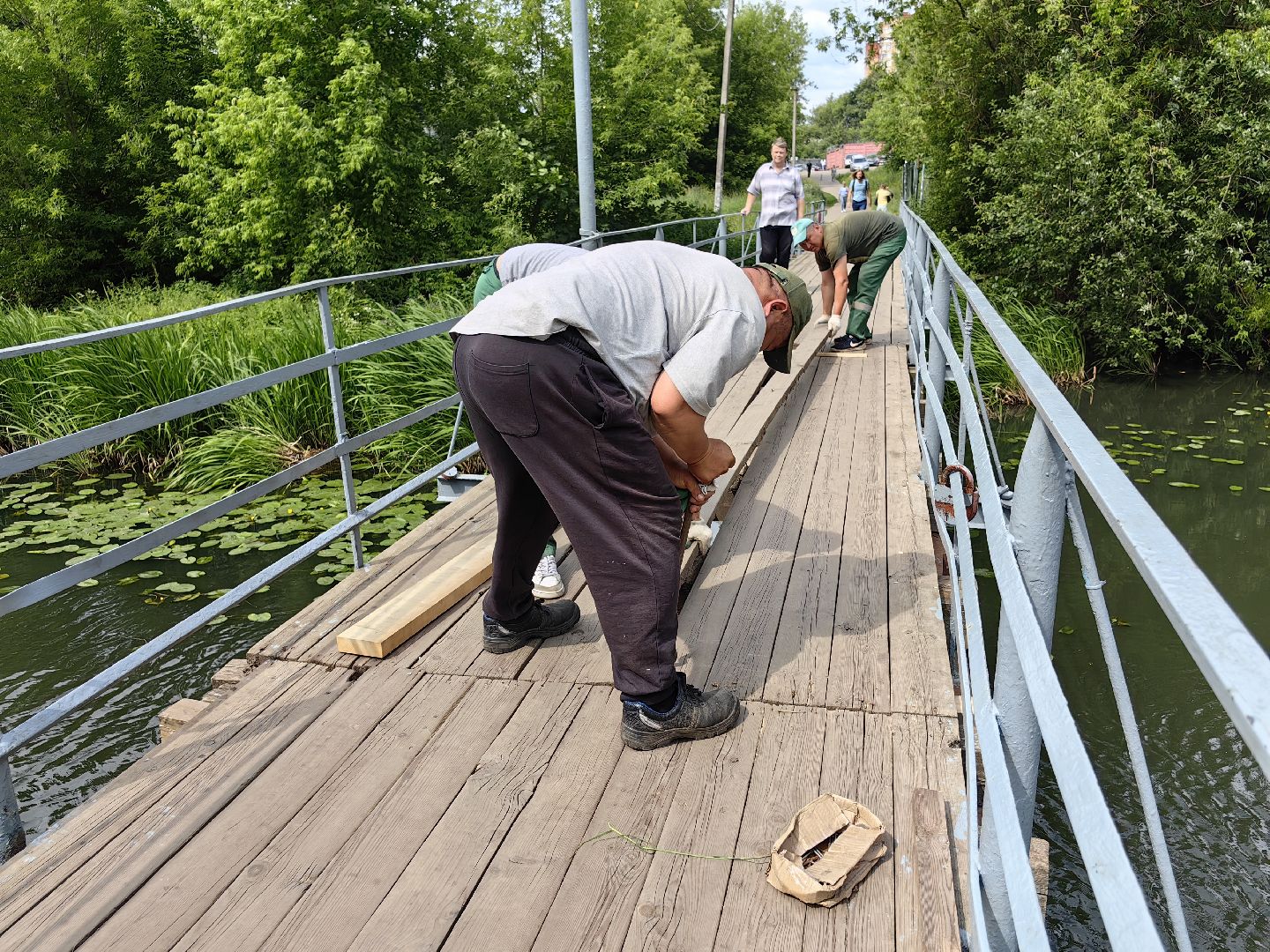 Мост, ремонт, река, благоустройство